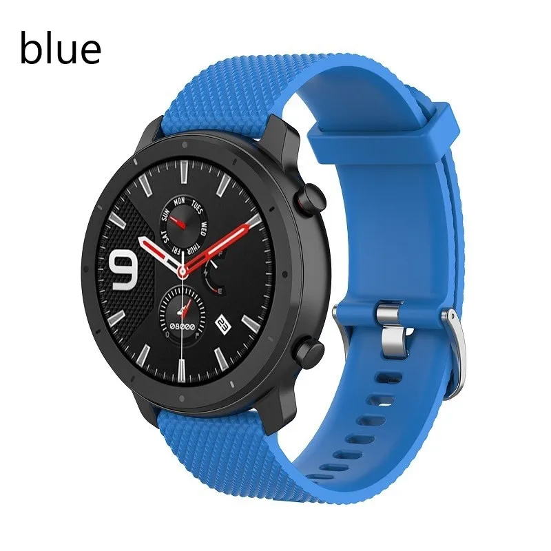 42/47 мм силиконовый текстурированный ремешок замена wantch для Amazfit GTR женские и
