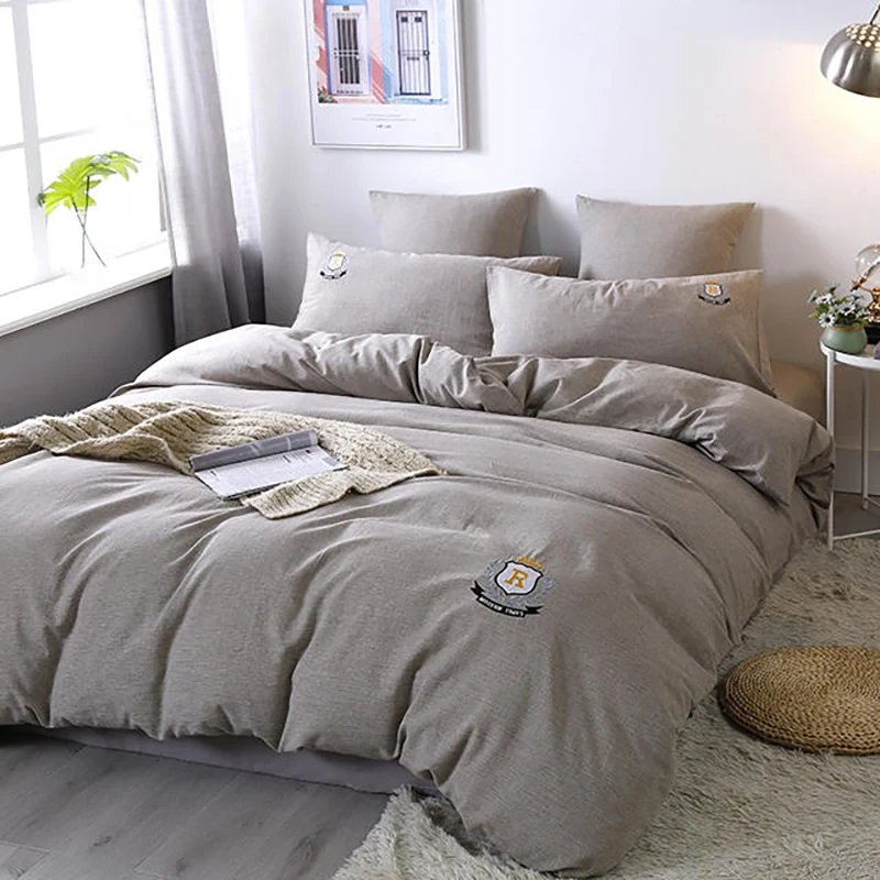 Blancstar 100% хлопковый комплект постельного белья с 3D вышивкой Комплект из четырех