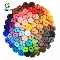 jiwuo 500g soft felting wool fiber roving needle felting natural diy hand spinning sewing doll needlework mixed color fibre arts