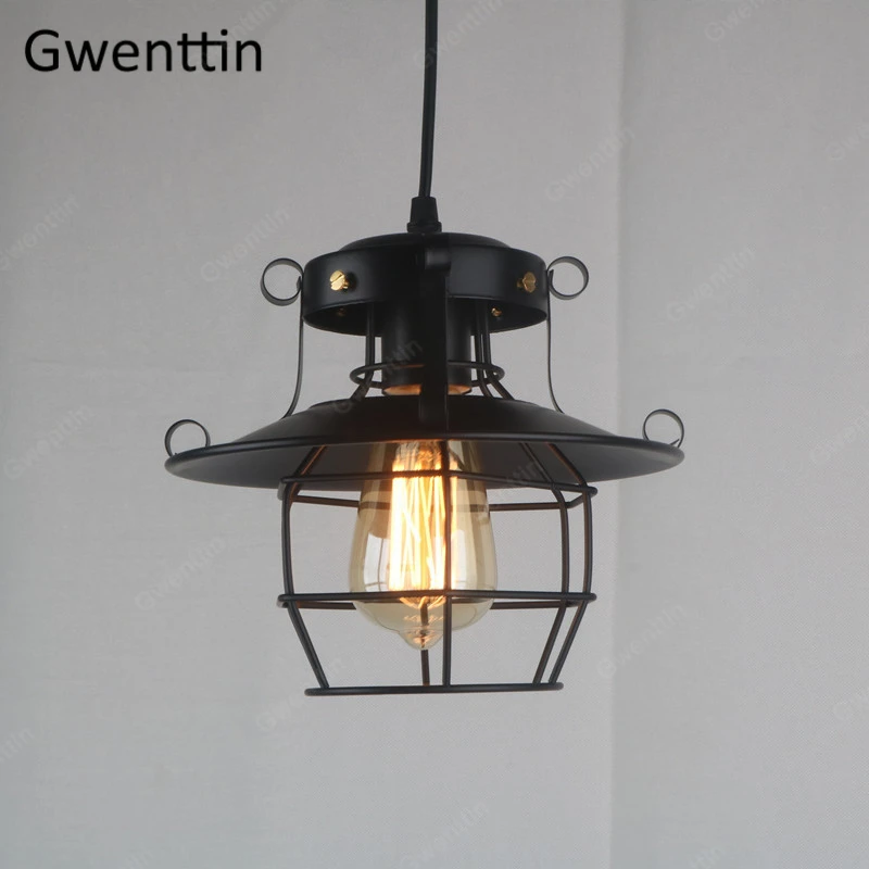 Железная Подвесная лампа для кафе винтажный промышленный подвесной светильник