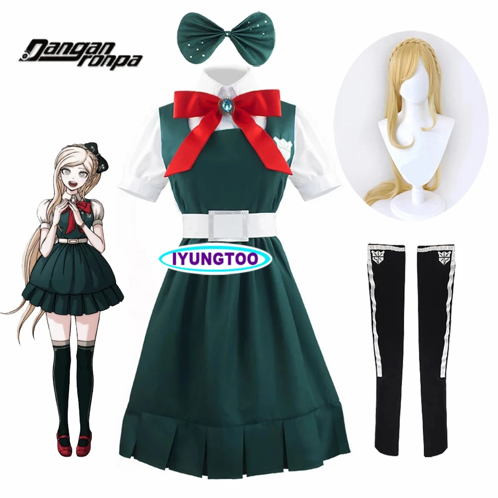 Женский костюм для косплея из аниме данганронпа 2 школьная форма и парики в стиле