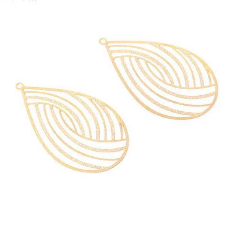 

10pcs/lot new creative copper hollow water drop charms connectors for diy fashion earrings hanging pendant jewelry accessories