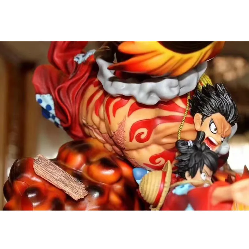 

20.5" Anime ONE PIECE Monkey D Luffy Gear 4 Boundman Kimono GK Statue Portrait PVC Box Action Figure Collectible Model Toy O11