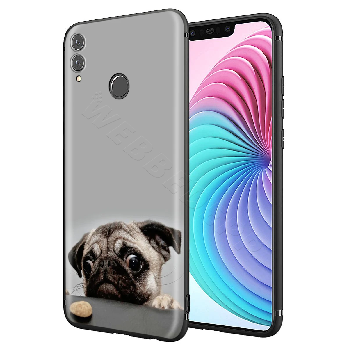Webbedepp милый чехол с изображением мопса для Huawei Honor 6A 7A 7C 7X 8 8X 8C 9 9X 10 20 Lite Pro Note