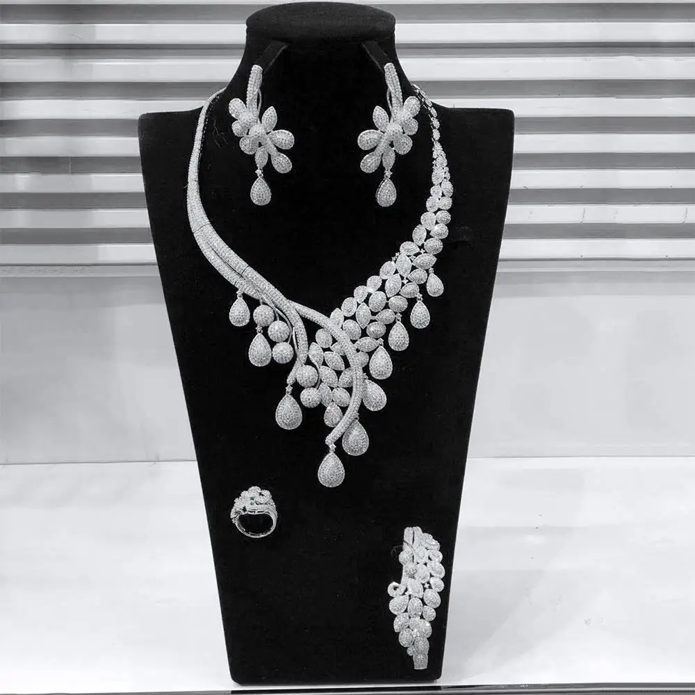 GODKI 4 шт. Модные кисточки кубический циркон комплекты украшений для женщин