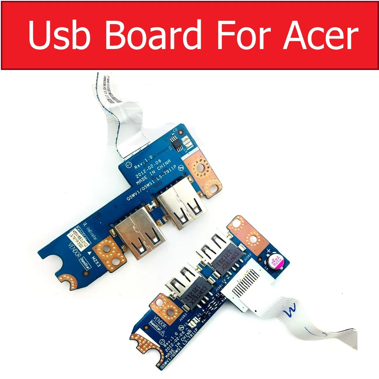 LS 7911P 8331P Плата USB разъем для ноутбука Acer Aspire V3 551G 571G 531G E1 521 531 571 5750 5750g P253 E Q5WV1