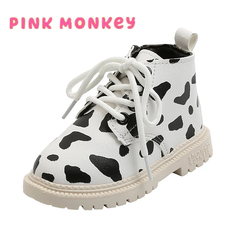 

Size 21-30 Children's Leather Boots 1-5 Years Old Soft Bottom Kids Non-Slip Ankle Shoes Winter Casual Footwears Boys Girls