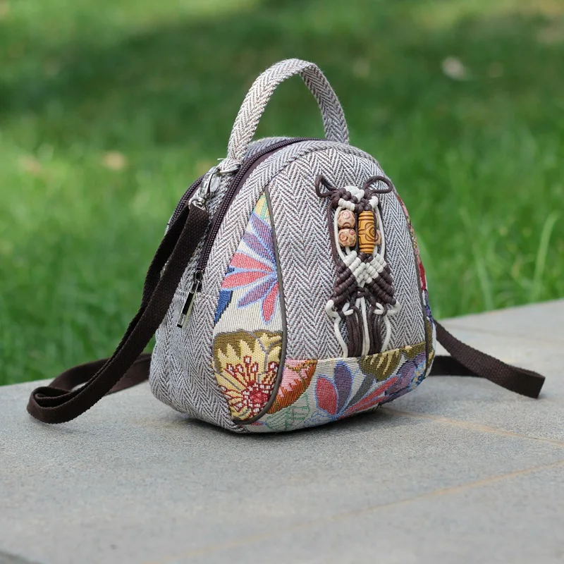 

Женская льняная хлопковая мини-сумка с цветочным рисунком, сумки для губной помады, Женская свежая женская сумка, женская сумка