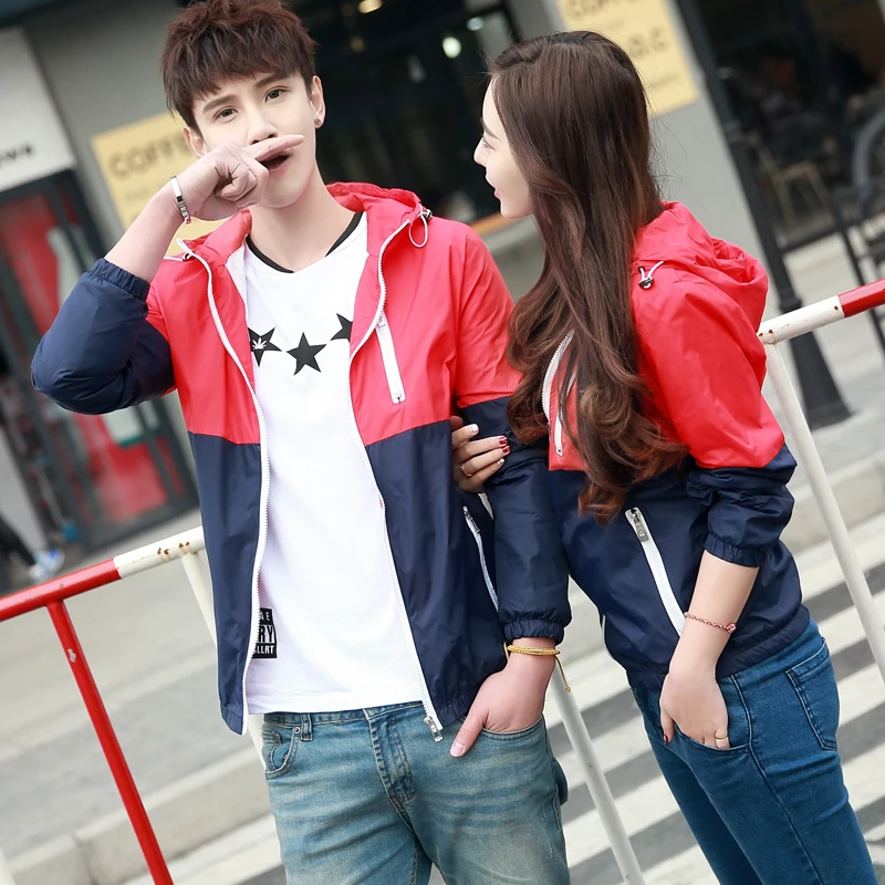 

Jacket Women Windbreaker 2020 Autumn Women's Jacket Coat Hooded Female Jacket Fashion Men Ladies Thin Basic Jackets For Women