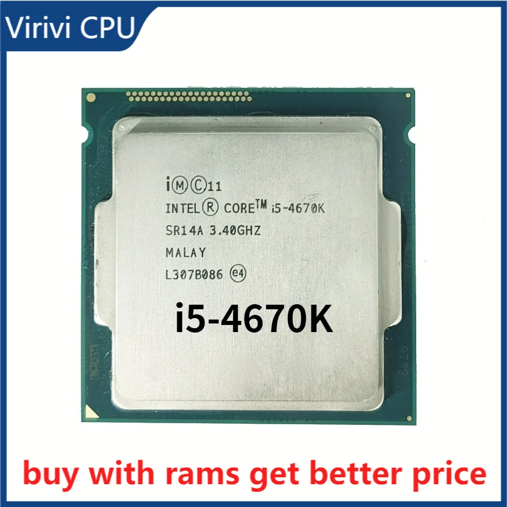 Процессор Intel Core i5 4670K 3 4 ГГц 6 Мб разъем LGA 1150 четырехъядерный процессор SR14A |