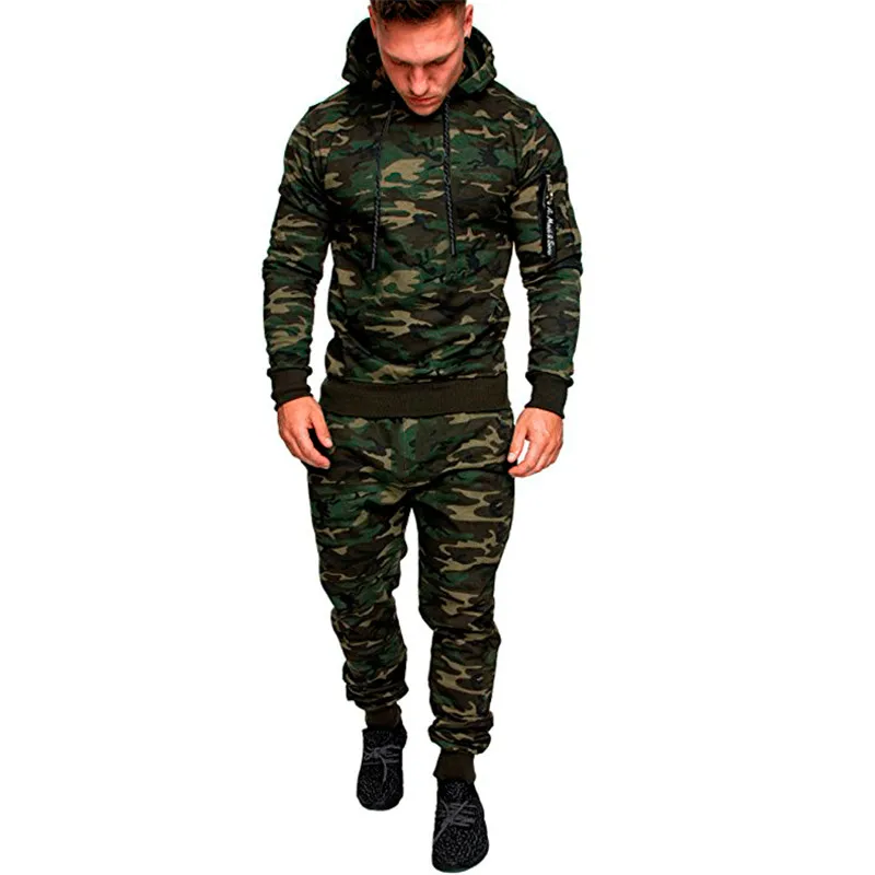 

Men Camouflage Jackets And Trousers Sets Military Pullovers Army Green Outerwear Mens Black Gray Hooded Coats Jacket