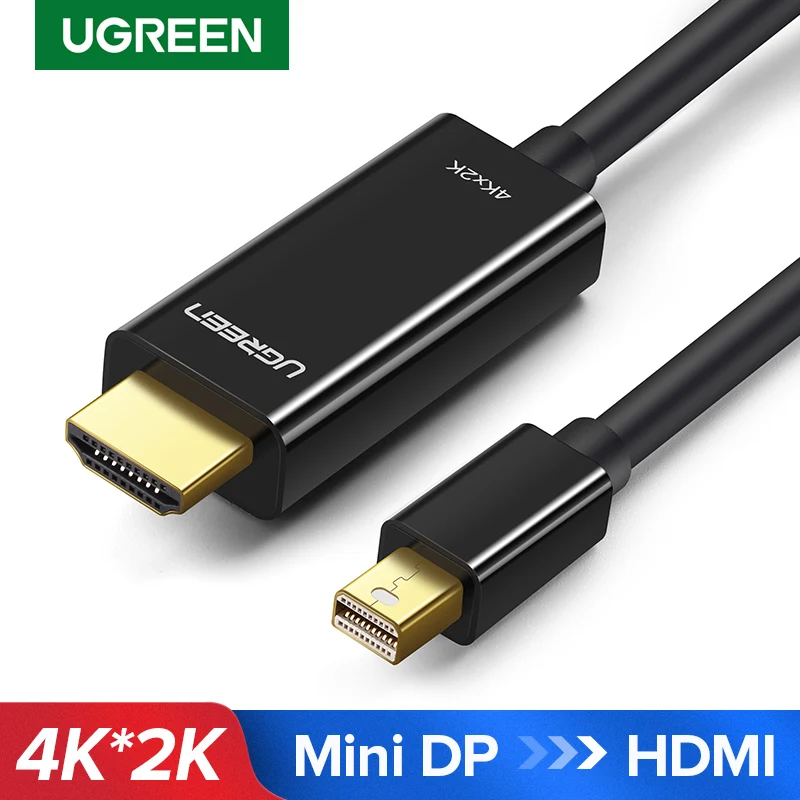 Ugreen-Cable Mini Displayport a HDMI, convertidor 4K Thunderbolt 2 para MacBook Air 13, iMac, adaptador de Chromebook Mini DP a HDMI