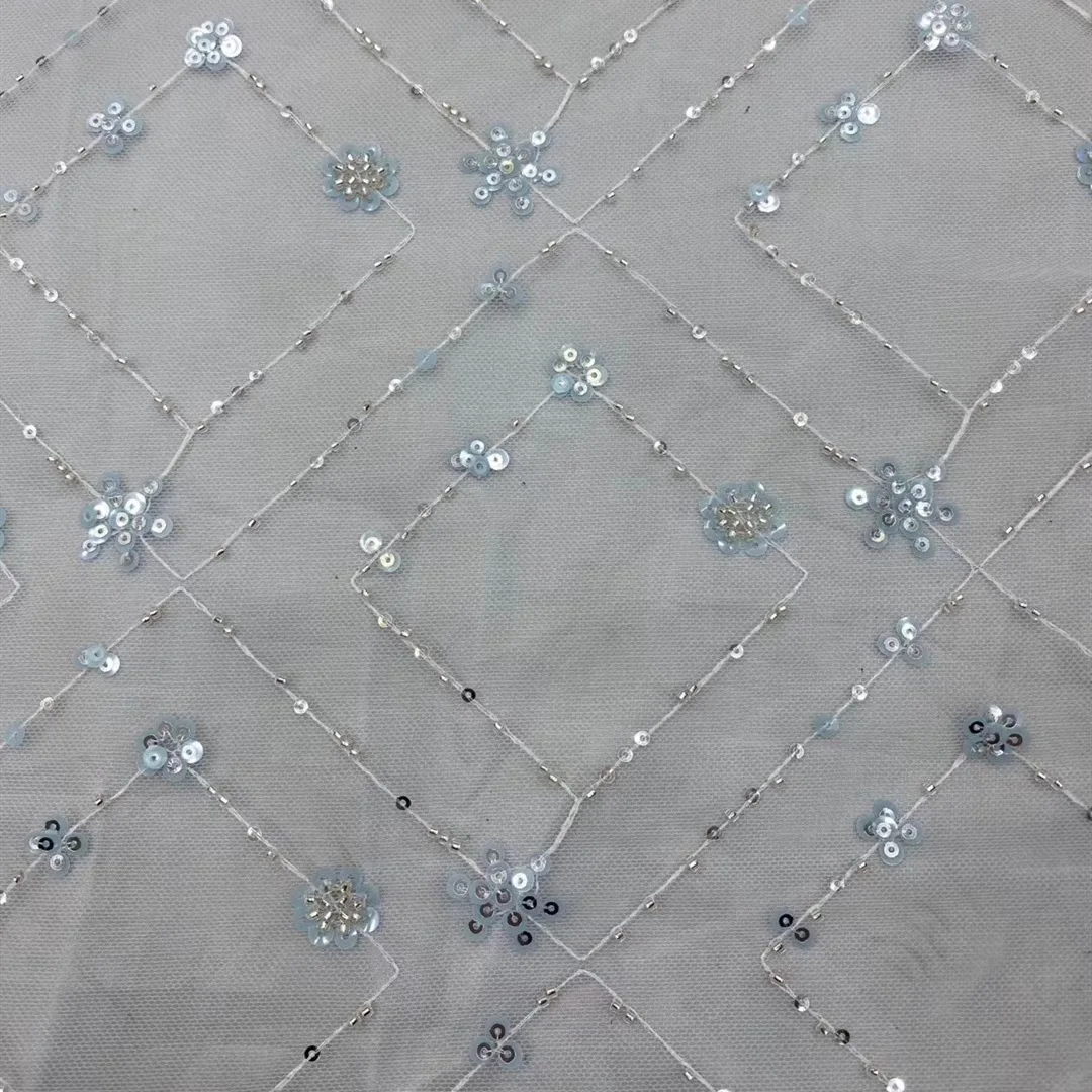 Новинка многоцветная ткань с блестками и вышивкой сливы крупное свадебное