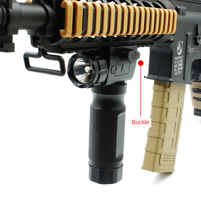 Тактический быстросъемный вертикальный захват Алюминиевый светодиодный