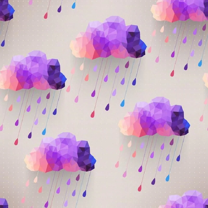 

Children photography Diamond raindrops backdrop purple clouds Party Photo Professional Vinyl Background Photography Backdrop