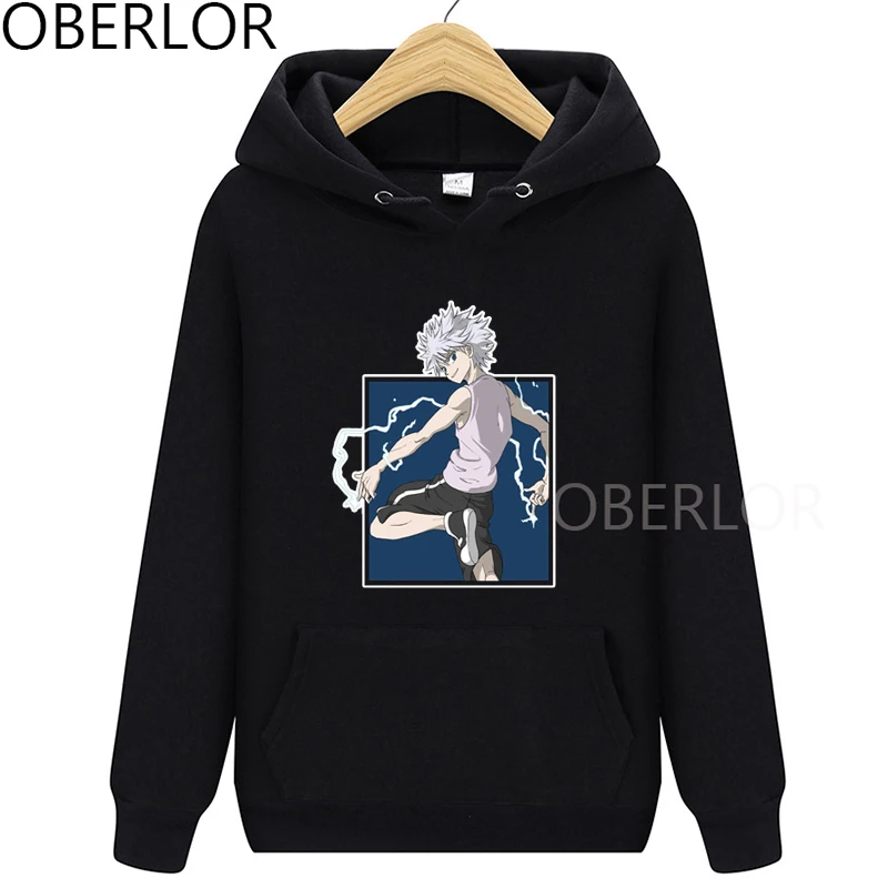 

Hunter X Hunter Killua Baka Vogue Print Hoodies Long-Sleeved O-Neck Top Funny Hoodie Women Ulzzang Harajuku Sweater