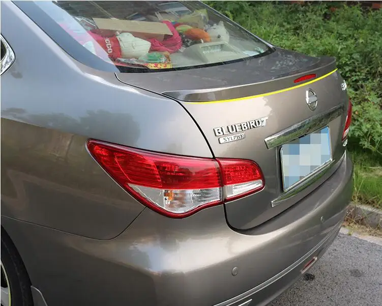 Для Nissan Bluebird Спойлер ABS Материал заднее крыло праймер задний спойлер для 2007 2012 Sylphy