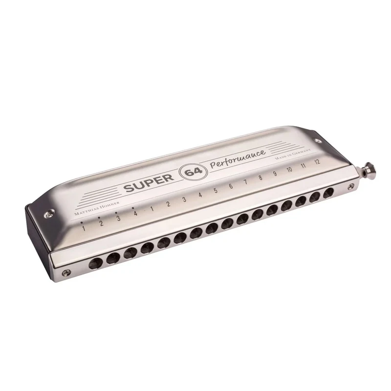 Новинка 2018 Немецкая оригинальная Губная гармошка HOHNER Super 64 Chromonica C Key гармоника