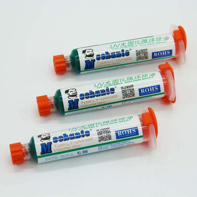 

UV Lamp Green Oil Net Soldering Flux for iPhone PCB BGA Chip Repair Solder Mask Layer Repair Tool Set