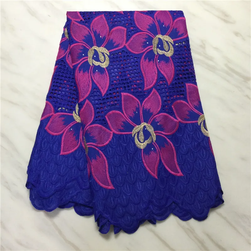

2021 Latest Swiss Voile Lace In Switzerland 100% Cotton Embroidery High Quality Nigerian French Net Lace Fabric 5 Yards/Lot