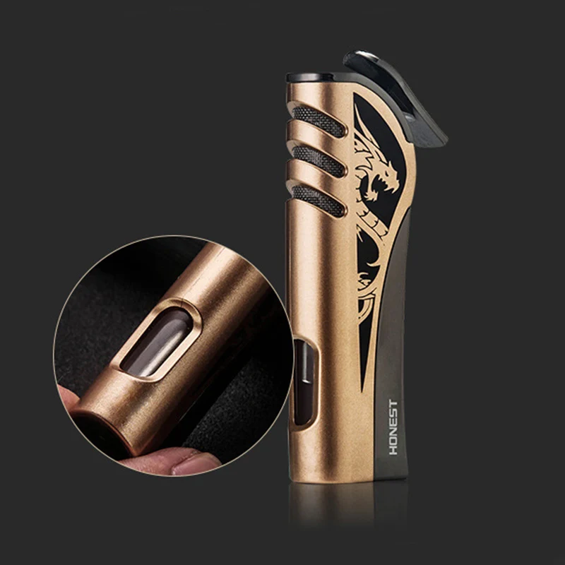 Blue Fire прямо в надувная струйная сигаретная Зажигалка индивидуальная креативная