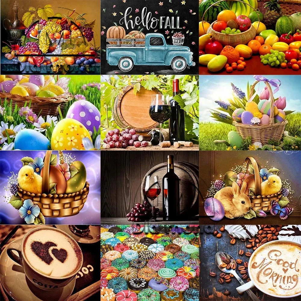 5D алмазные картины сделай сам пищевая серия полная круглая квадратная вышивка