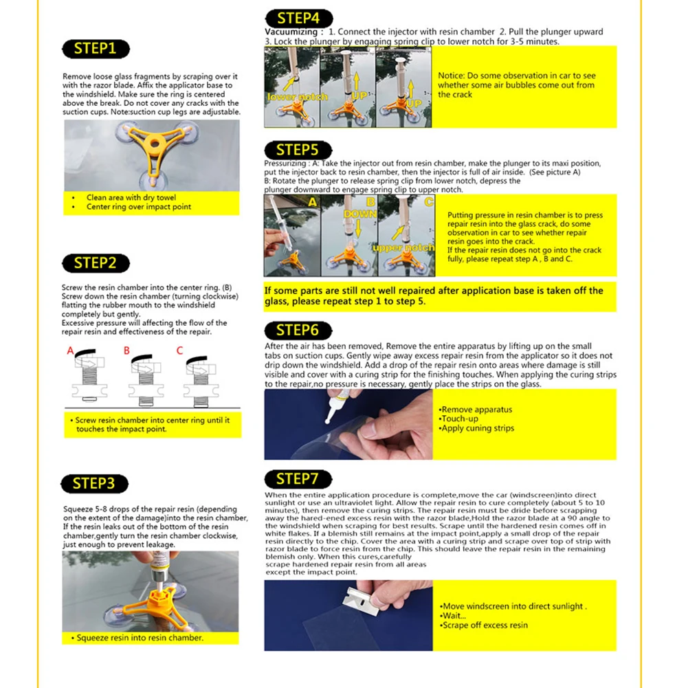 

Car Windshield Repair Kit Quick Fix Car Cracked Glass Windscreen Repair Tool Resin Sealer Adhesives Car Window Screen Polishing