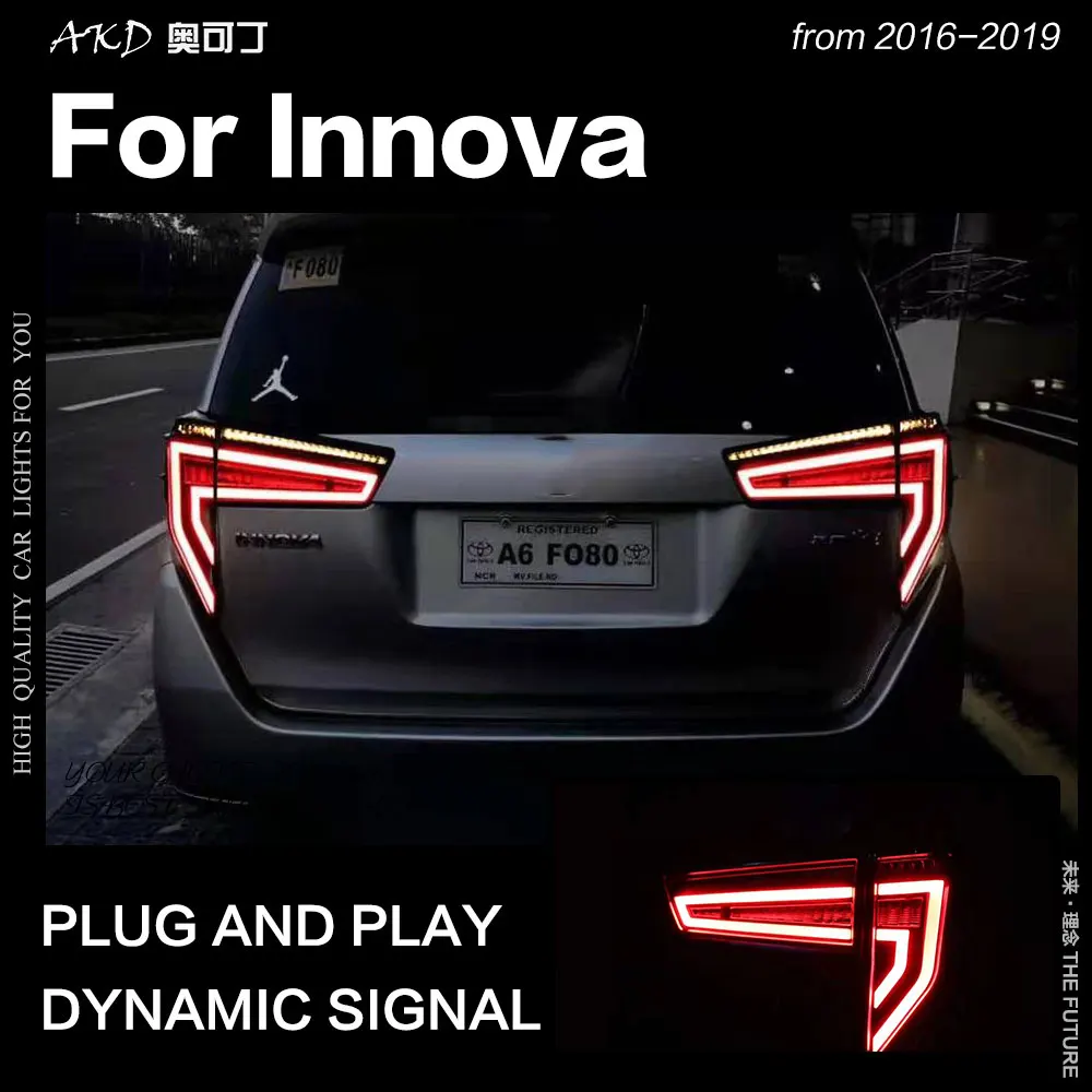 AKD автомобильный Стайлинг для Toyota Innova задсветильник 2016 2019 задний фонарь