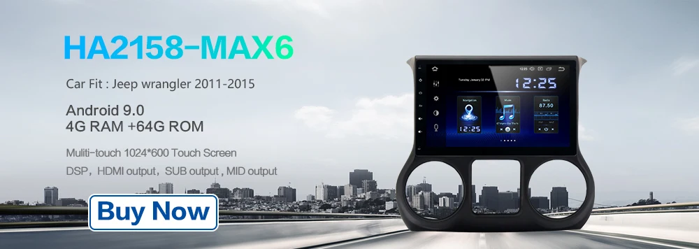 Dasaita 10," Android 9,0 Автомобильный gps радио плеер для Jeep Wrangler с восьмиядерным процессором 4 Гб+ 32 ГБ Авто Стерео gps Мультимедиа