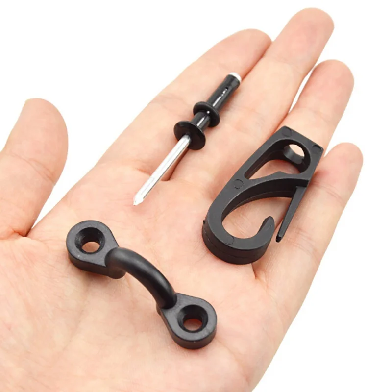 

1 Set Kayak Canoe Elastic String C Rings Hooks Screw Set For Inflatable Surfing Boat Sport Strong Elastic Rope String