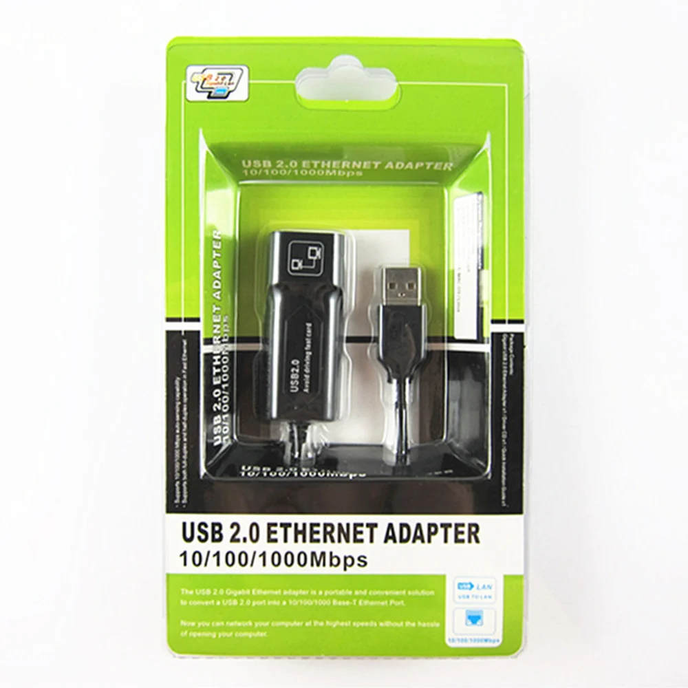 

USB 2.0 to RJ45 LAN Network Card USB Ethernet Adapter Gigabit Wired for Win7/Win8/Win10 Macbook Laptop LAN Ethernet Adapter
