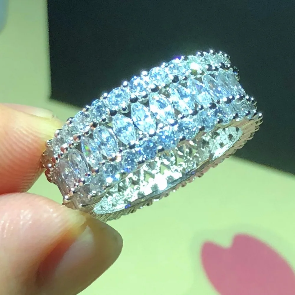 Женское кольцо из серебра 925 пробы с фианитом|Кольца| |