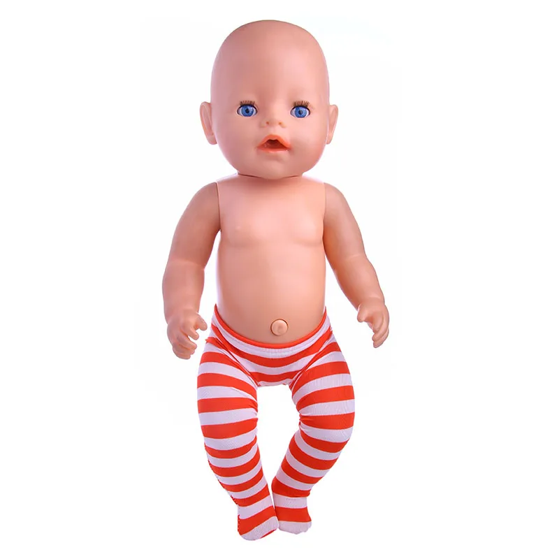 6 Стиль Полосатый Комбинезон Леггинсы длинные штаны Fit 18 дюймов принятые в США и 43