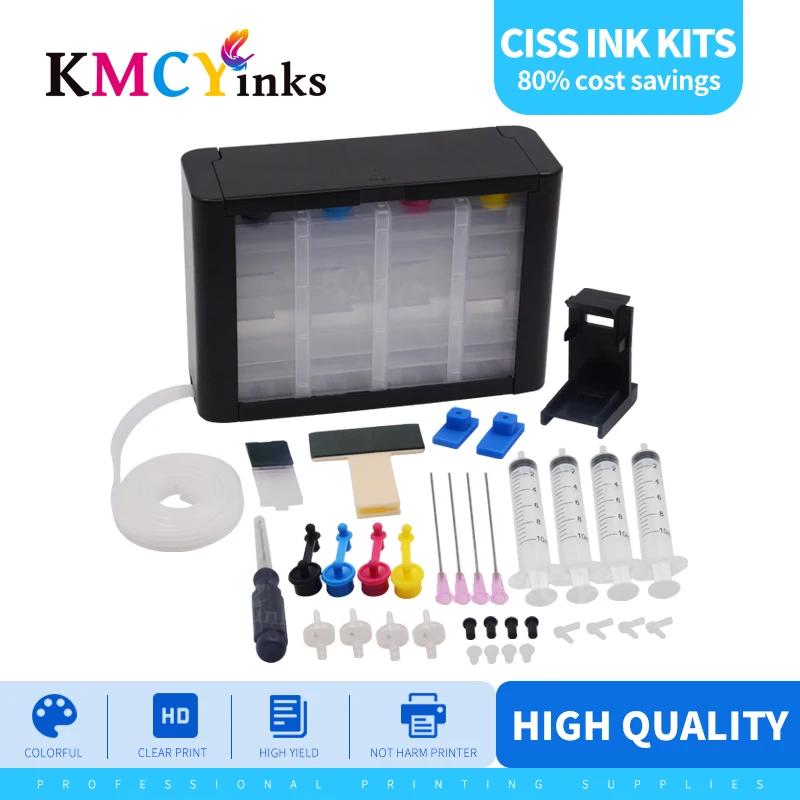 Набор чернил KMCYinks 4 цвета универсальный резервуар для CISS Canon HP с всасывающим