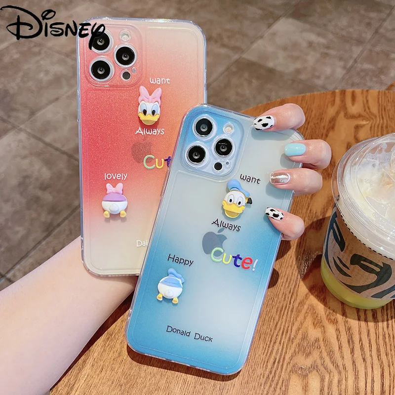 

Disney Couple Gradient Color Donald Daisy Cute Phone Case Cover for iPhone7/8P/SE/X/XR/XS/XSMAX/11PROMAX/12Pro/12mini/12promax/