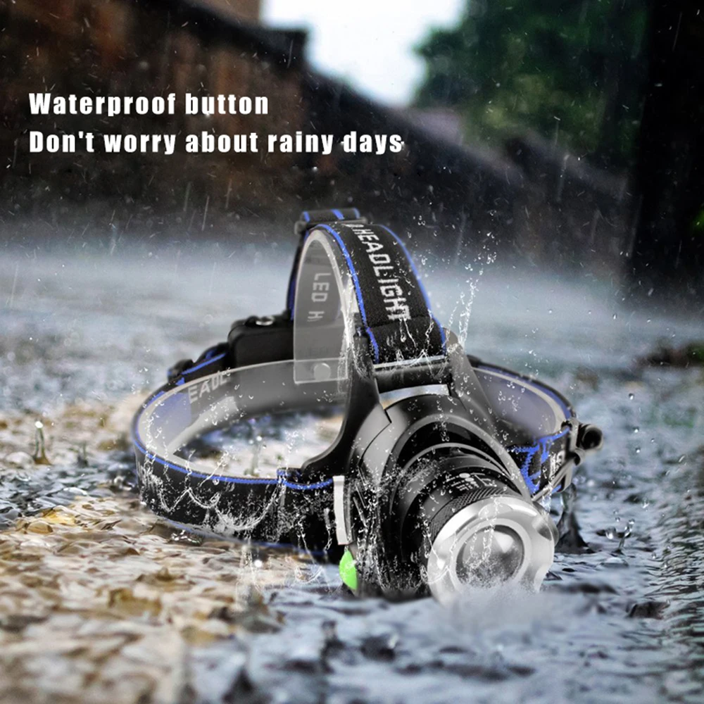 RU 5000LM CREE XML-L2 xm-l T6 светодиодные фары Масштабируемые фар Водонепроницаемый Налобный фонарик Фара Рыбалка Охота свет