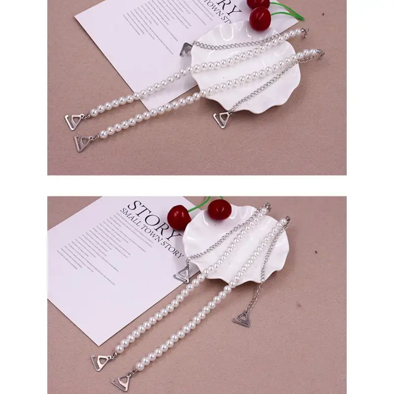 Женские декоративные лямки бюстгальтера 6 мм/8 мм имитация жемчуга бисер сменная