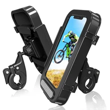 Bicycle Motorcycle Phone Holder Waterproof Case Universal GPS Bike Holder for iPhone Samsung Galaxy S21 Mobile Phone Stand Bag