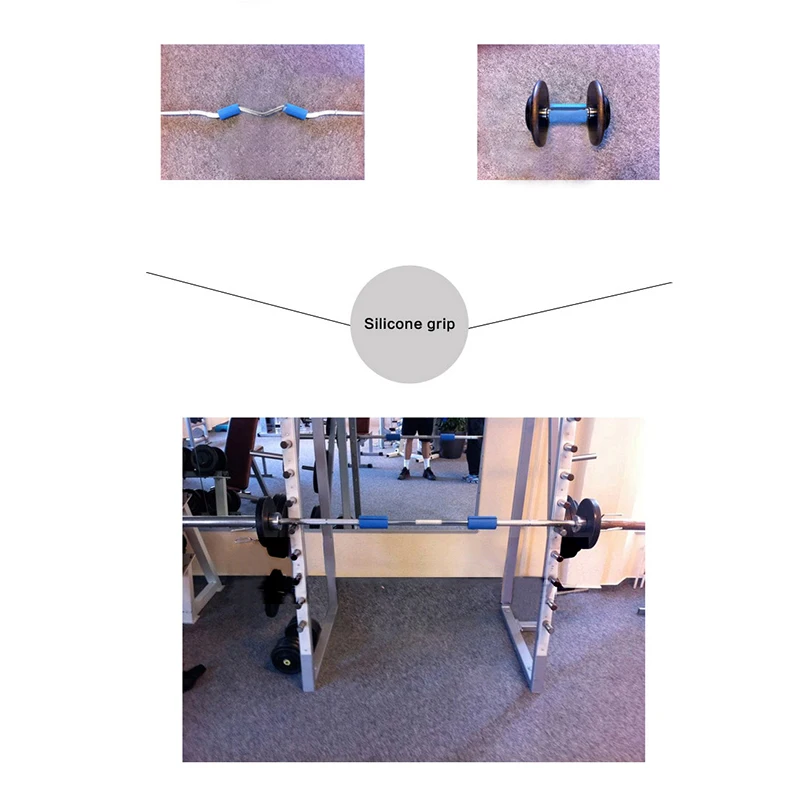 Штанга гантели ручки силиконовый Противоскользящий защитный коврик усиливает