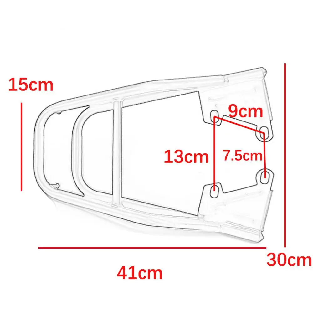 Черная багажная стойка для мотоцикла держатель крепления сумка груза комплект