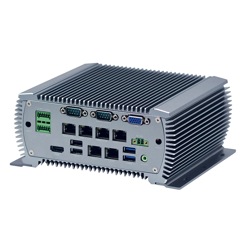 

I5 6360U 6 LAN Industrial embedded fanless Mini PC computer with 4 POE 6 USB