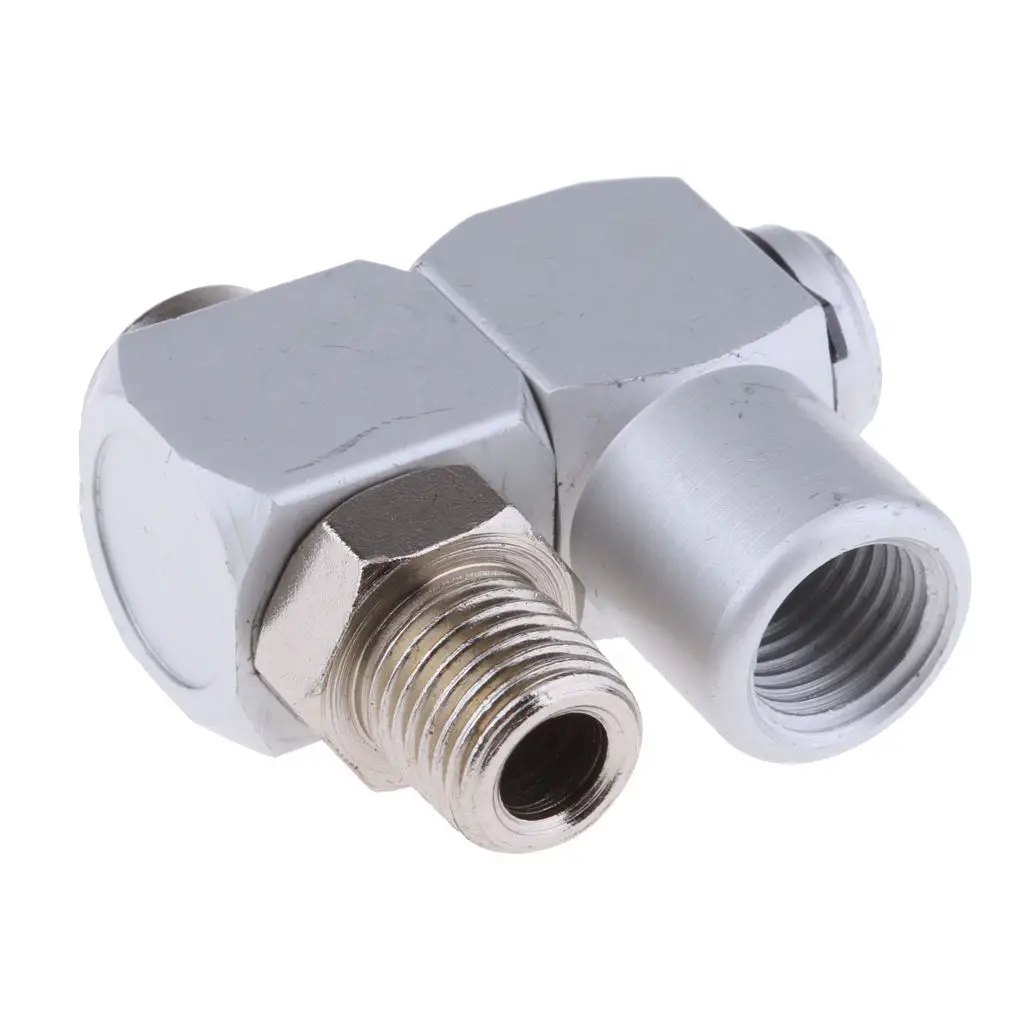 

Universal Pneumatic Connector Air Pipe Adapter 360 Deg Rotation 1/4'' Tool