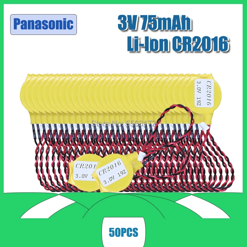 50 шт. Panasonic оригинальный CR2016 3 в кнопочный аккумулятор с вилкой IBM ноутбук