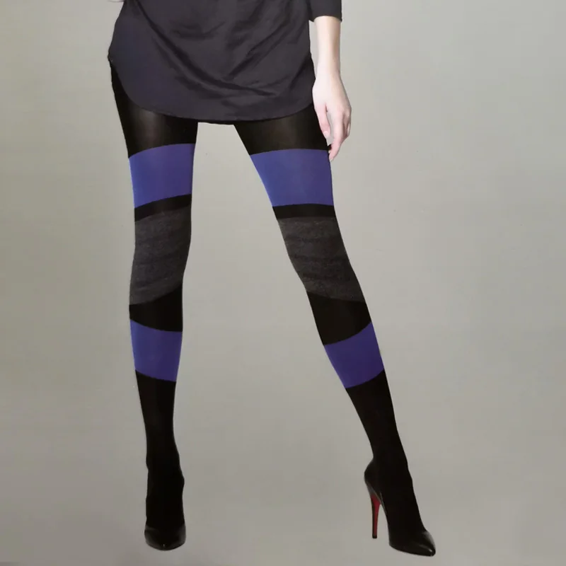 

Women's pantyhose fashion 280D stitching jacquard personality sexy pantyhose leggings