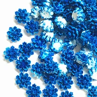 100pcs 1213mm deep blue resin flowers decorations crafts flatback cabochon for scrapbooking diy accessories
