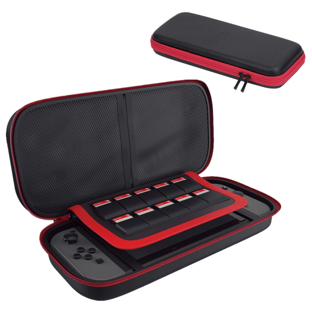 

GameSir Protective Travel Carrying Case for Nintendo Switch, Hard Shell Carry Box with 10 Game Cartridge Slots ENW60S105