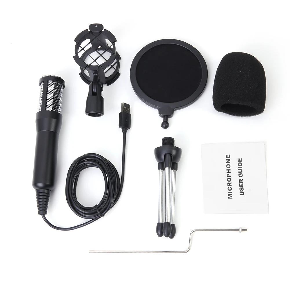 Проводной конденсаторный USB микрофон со складной подставкой штатив для PS4