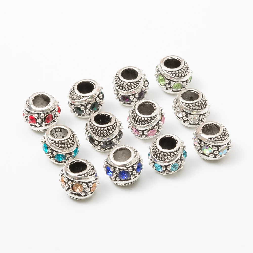10Pcs/Lot  Silver Plated Charms Beads European DIY Beads Fit Pandora Charms Bracelets & Bangle Fashion Jewelry js1014