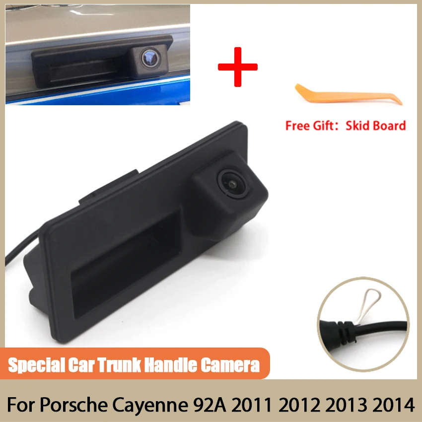 Car Trunk Handle Camera full HD Night Vision Car Rear view Reverse Camera Waterproof For Porsche Cayenne 92A 2011 2012 2013 2014