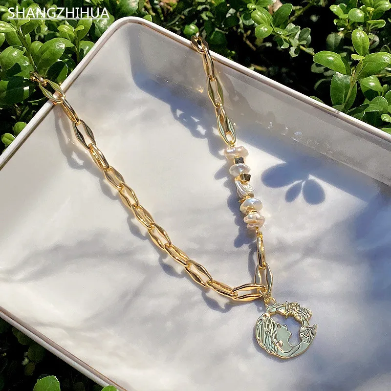 

Classic Luxury Joaquin Pendant Natural Pearl Necklace For Women Exquisite Temperament Clavicle Chain Fashion Jewelry Accessories